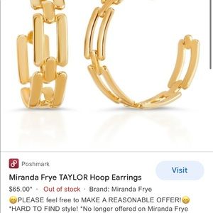 Miranda Frye Taylor Hoop earrings gold